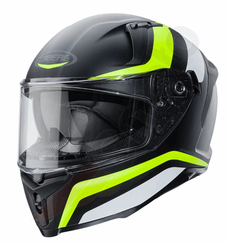 CABERG AVALON MATT BLACK/WHITE/YELLOW