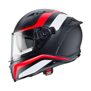CABERG AVALON MATT BLACK/WHITE/RED