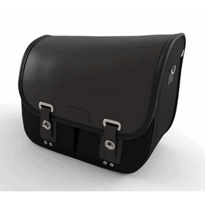 Pannier, Waxed Cotton, Black, RH, Bobber/Speedmaster