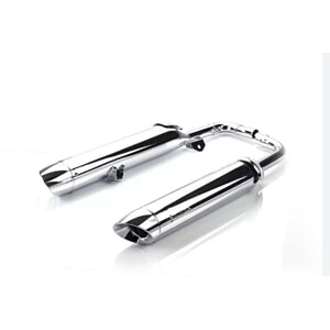 SILENCER PAIR, HOMOL, CHROME, Bonneville Bobber