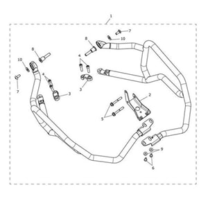 Upper Engine Bar Kit, Tiger 900