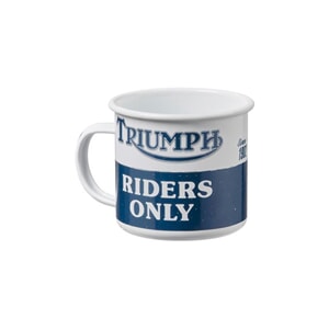 TRIUMPH RIDERS ONLY ENAMEL MUG