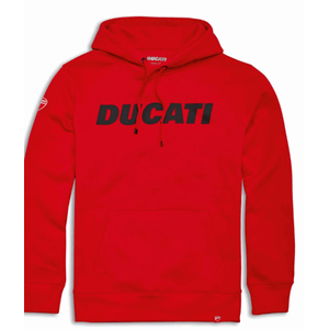 DUCATI LOGO HOODED SWEATSHIRT RED